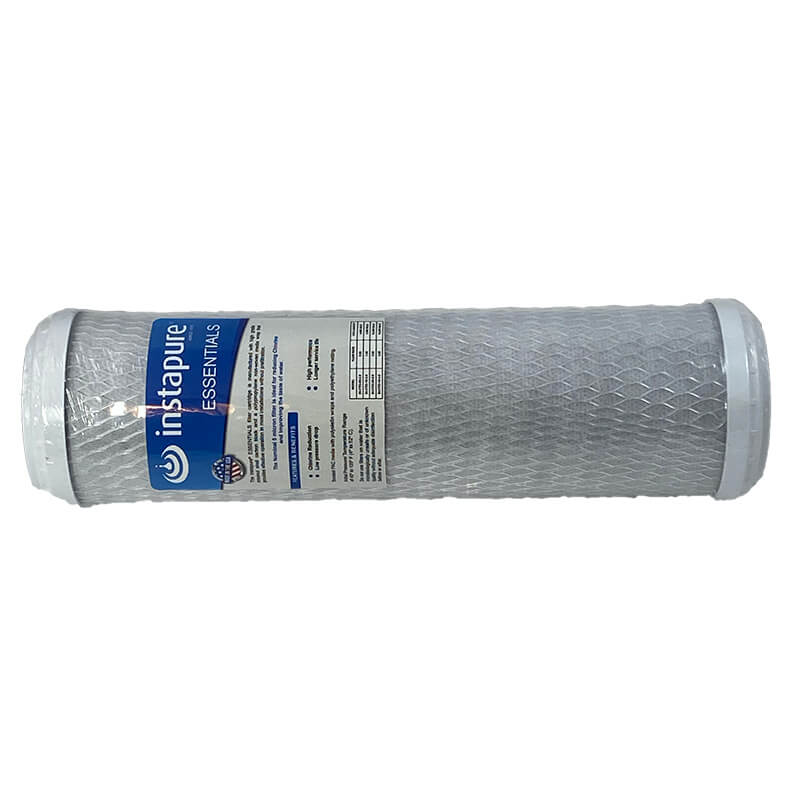 Instapure Essentials 2.5" X 10" water filter cartridge on a white background