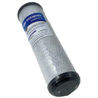 Instapure Complete 2.5" x 10" lead reducing water filter cartridge on a white background