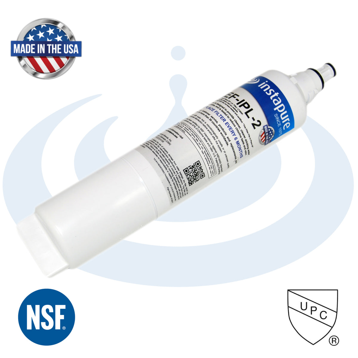 REF-IPL-2 – Made in USA, Filter Fits: LG LT600P, 5231JA2006B. NSF 53 for Lead.