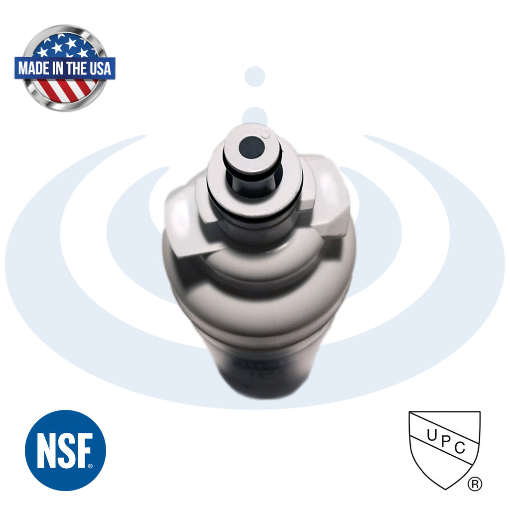 Instapure REF-IPL-4 Top View with NSF UPC certification badges and Made in USA badge