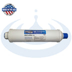 Instapure RVC-IPRV-12 Premium RV water filter with 'Made in the USA' label on a white background