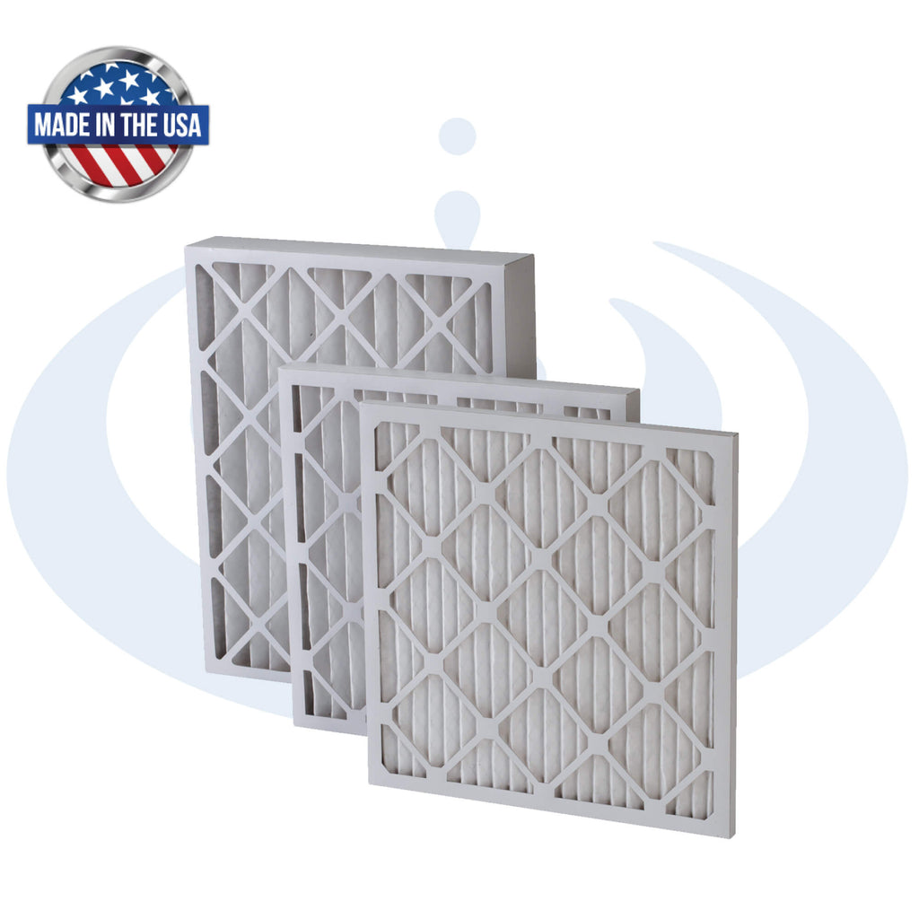 Three Instapure MERV 8 air filters with a 'Made in the USA' badge on a white background