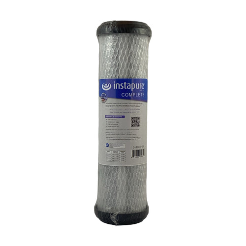Instapure DI-PB-10-2.5 water filter cartridge, front view