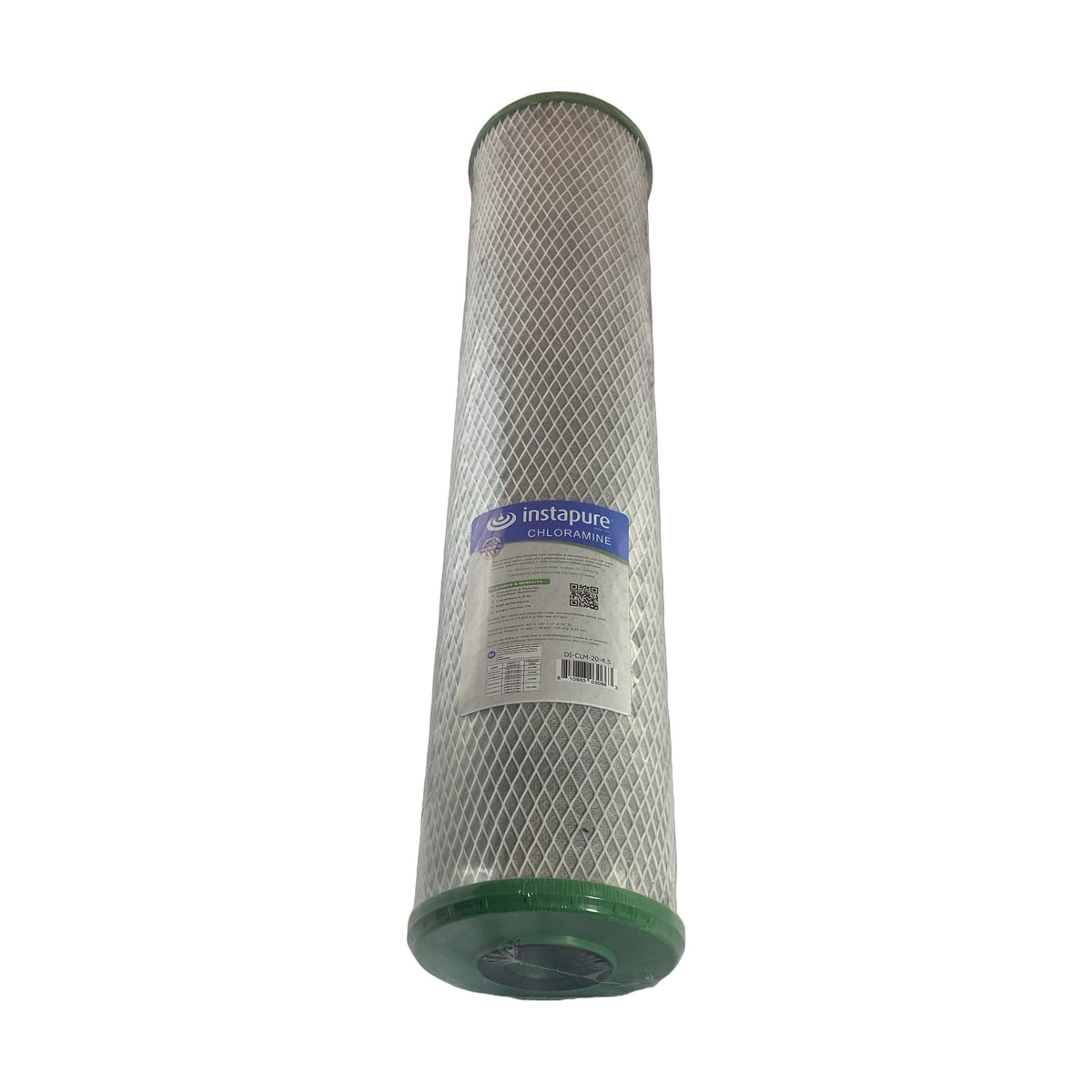Instapure DI-CLM-20-4.5 water filter cartridge, front view