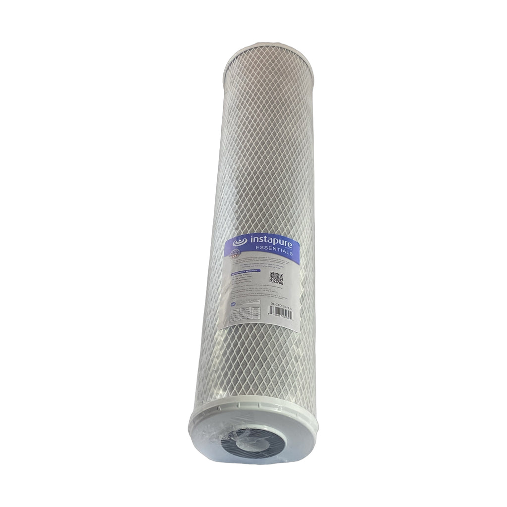 Instapure DI-CTO-20-4.5 water filter cartridge, front view