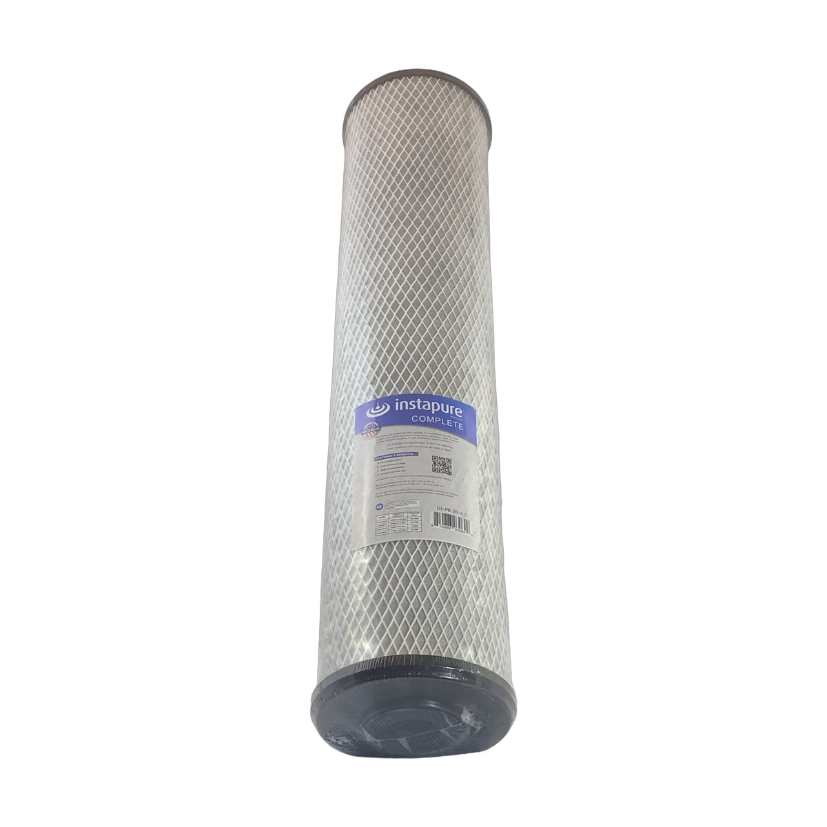 Instapure DI-PB-20-4.5 water filter cartridge, front view