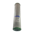 Instapure DI-CLM-20-4.5 chloramine carbon block water filter cartridge, front view, with NSF and Made in USA logos
