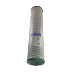 Instapure DI-CLM-20-4.5 chloramine carbon block water filter cartridge, front view, with NSF and Made in USA logos