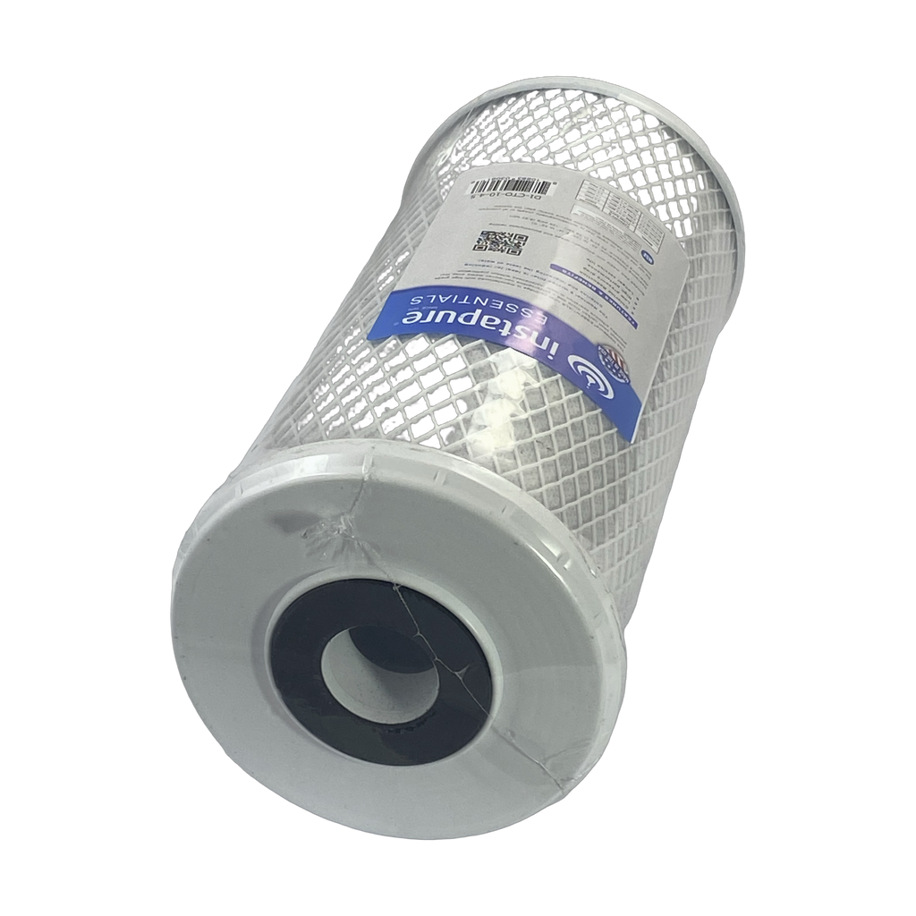 Instapure DI-CTO-10-4.5 chlorine reduction carbon block water filter cartridge, side view