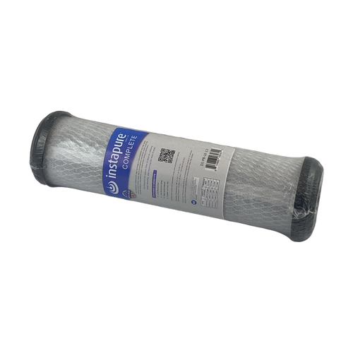 Instapure COMPLETE DI-PB-10-2.5 lead reducing carbon block water filter cartridge, side view