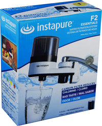 The Original Faucet Water Filter — Instapure F2 (White, Clear Cap)