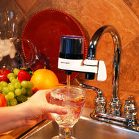 The Original Faucet Water Filter — Instapure F2 (White, Clear Cap)