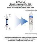 IR-30 convert to Instapure REF-IPI-1 water filter replacement instructions on a white background