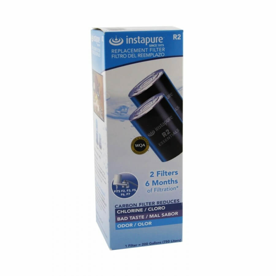 Instapure R2 replacement filter 2 pack packaging on a white background