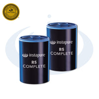 Two instapure R5 Complete water filter cartridges with a certification badge on a white background.